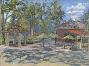 Brick Walk Cafe, oil on linen, 9" x 12" Brick Walk Cafe, oil on linen, 9" x 12"