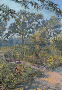 Morning - Loring Park Garden, oil on linen, 12" x 16" Morning Loring Park Garden