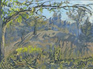 Oak Savanna Late Afternoon, oil on linen, 9" x 12" Oak Savanna Late Afternoon