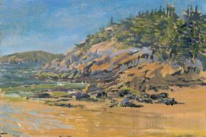 Sand Beach Morning, oil on panel, 6" x 9" Sand Beach Morning, oil on panel, 6" x 9"