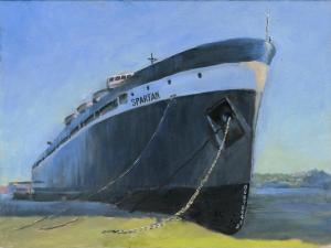 Spartan in Dry Dock, oil on linen, 9" x 12" Spartan in Dry Dock, oil on linen, 9" x 12"