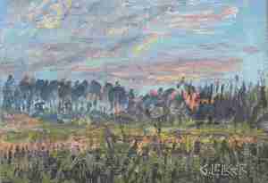 Spring Peeper Meadow Sunrise, oil on panel, 5" x 7" Spring Peeper Meadow Sunrise, oile on panel, 5" x 7"