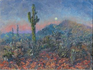 Setting Moon; Rising Sun